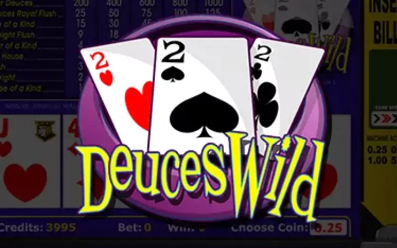 Form the best hand in Deuces Wild poker at QueenSpins.